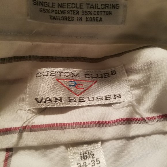 Custom Club Van Heusen Size 16.5 Button down dress shirt - Picture 5 of 5